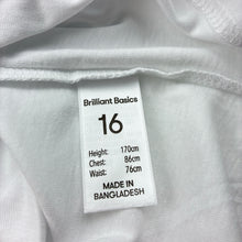 Load image into Gallery viewer, Boys Brilliant Basics, white cotton singlet / tank top, skate, NEW, size 16,  