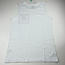 Load image into Gallery viewer, Boys Brilliant Basics, white cotton singlet / tank top, skate, NEW, size 16,  