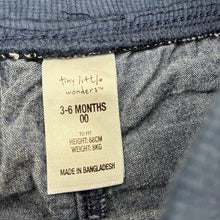 Load image into Gallery viewer, Girls Tiny Little Wonders, blue chambray cotton shorts, GUC, size 00,  