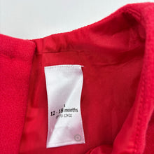 Load image into Gallery viewer, Girls Target, red soft feel lined party dress, EUC, size 1, L: 40cm