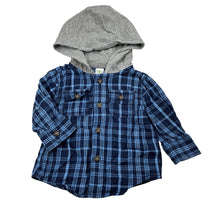 Load image into Gallery viewer, Boys Dymples, lightweight cotton hooded shirt, EUC, size 00,  