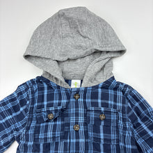 Load image into Gallery viewer, Boys Dymples, lightweight cotton hooded shirt, EUC, size 00,  