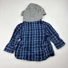 Load image into Gallery viewer, Boys Dymples, lightweight cotton hooded shirt, EUC, size 00,  
