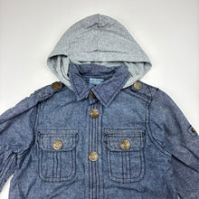 Load image into Gallery viewer, Boys Milky, cotton long sleeve hoodie shirt,wash fade on sleeves, FUC, size 1,  