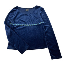Load image into Gallery viewer, Girls Friends by Jesse, vintage velour long sleeve top, embroidered, GUC, size 10,  