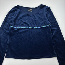 Load image into Gallery viewer, Girls Friends by Jesse, vintage velour long sleeve top, embroidered, GUC, size 10,  