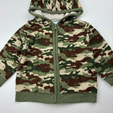 Load image into Gallery viewer, Boys Garanimals, lightweight fleece camo print zip hoodie sweater, FUC, size 0,  
