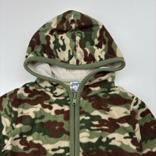 Load image into Gallery viewer, Boys Garanimals, lightweight fleece camo print zip hoodie sweater, FUC, size 0,  
