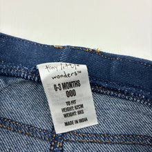 Load image into Gallery viewer, Girls Tiny Little Wonders, stretchy denim leggings / bottoms, EUC, size 000,  
