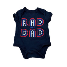 Load image into Gallery viewer, Boys Cotton On Baby, navy bodysuit / romper, dad, GUC, size 0000,  