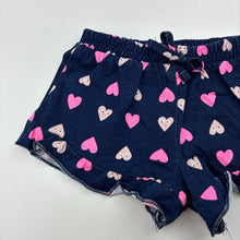 Load image into Gallery viewer, Girls Dymples, navy cotton shorts, elasticated, FUC, size 000,  