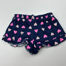 Load image into Gallery viewer, Girls Dymples, navy cotton shorts, elasticated, FUC, size 000,  