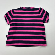 Load image into Gallery viewer, Girls Baby Gap, navy &amp; pink cotton t-shirt / top, GUC, size 000,  