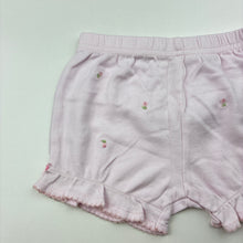 Load image into Gallery viewer, Girls Le Bon, pink soft cotton shorts,embroidered, EUC, size 00,  