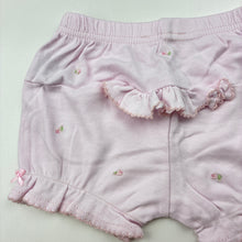 Load image into Gallery viewer, Girls Le Bon, pink soft cotton shorts,embroidered, EUC, size 00,  