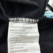Load image into Gallery viewer, Girls Tilii, black stretchy long sleeve top, *missing glitter*, FUC, size 16,  