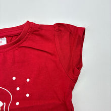 Load image into Gallery viewer, Girls B&amp;L, red cotton Christmas t-shirt / top, gingerbread, EUC, size 0,  