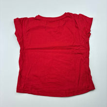 Load image into Gallery viewer, Girls B&amp;L, red cotton Christmas t-shirt / top, gingerbread, EUC, size 0,  