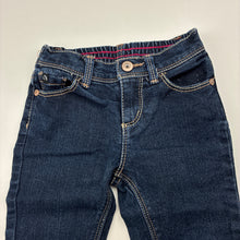 Load image into Gallery viewer, Girls Jordache, blue stretch denim jeans, Inside leg: 28.5cm, elasticated, GUC, size 2,  