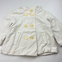 Load image into Gallery viewer, Girls Next, cotton lined cream fleece jacket / coat, GUC, size 1,  