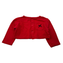 Load image into Gallery viewer, Girls HB, red cotton bolero cardigan top, FUC, size 0,  