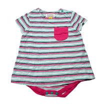 Load image into Gallery viewer, Girls TheKidStore, striped cotton romper, GUC, size 00,  