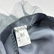 Load image into Gallery viewer, Girls grey, tulle sequin &amp; feather party dress, GUC, size 0-1, L: 44cm