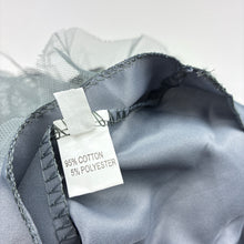 Load image into Gallery viewer, Girls grey, tulle sequin &amp; feather party dress, GUC, size 0-1, L: 44cm