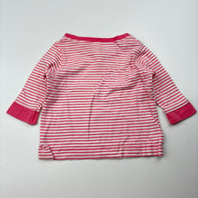 Load image into Gallery viewer, Girls Tiny Little Wonders, pink stripe cotton top, FUC, size 000,  