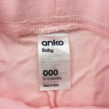 Load image into Gallery viewer, Girls Anko Baby, pink soft cotton shorts,elasticated, EUC, size 000,  