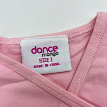 Load image into Gallery viewer, Girls Mango, pink stretchy dance / ballet top, FUC, size 1,  