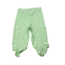 Load image into Gallery viewer, Unisex Chick Pea, green cotton footed leggings / bottoms, EUC, size 00,  