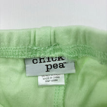 Load image into Gallery viewer, Unisex Chick Pea, green cotton footed leggings / bottoms, EUC, size 00,  