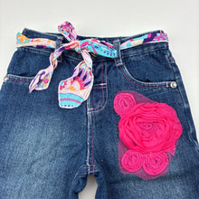 Load image into Gallery viewer, Girls Stix n Stones, blue denim shorts,flower detail, EUC, size 1,  
