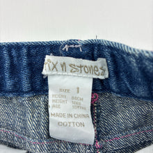Load image into Gallery viewer, Girls Stix n Stones, blue denim shorts,flower detail, EUC, size 1,  