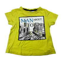Load image into Gallery viewer, Boys Baby Charlie &amp; Me, green cotton t-shirt / top, GUC, size 0,  