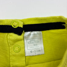 Load image into Gallery viewer, Boys Baby Charlie &amp; Me, green cotton t-shirt / top, GUC, size 0,  
