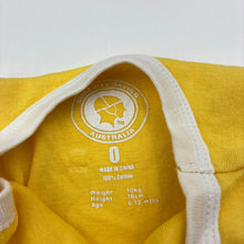 Load image into Gallery viewer, Unisex Between the Flags, yellow cotton singlet top, GUC, size 0,  