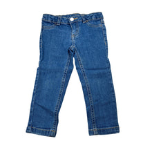 Load image into Gallery viewer, Girls Target, blue stretch denim jeans, adjustable, Inside leg: 30.5cm, GUC, size 2,  