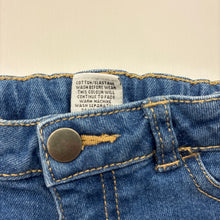 Load image into Gallery viewer, Girls Target, blue stretch denim jeans, adjustable, Inside leg: 30.5cm, GUC, size 2,  