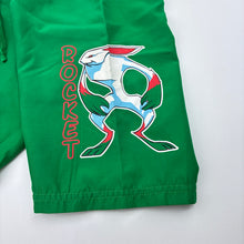 Load image into Gallery viewer, Boys NRL Official, South Sydney Rabbitohs board shorts, elasticated, FUC, size 4,  