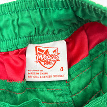 Load image into Gallery viewer, Boys NRL Official, South Sydney Rabbitohs board shorts, elasticated, FUC, size 4,  