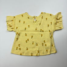 Load image into Gallery viewer, Girls Baby Berry, yellow cotton t-shirt / top, pears, FUC, size 0000,  