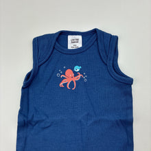 Load image into Gallery viewer, Unisex Target, blue cotton bodysuit / romper, octopus, GUC, size 0000,  