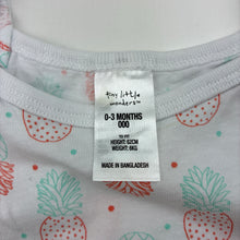 Load image into Gallery viewer, Girls Tiny Little Wonders, cotton summer top, pineapples, EUC, size 000,  