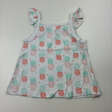 Load image into Gallery viewer, Girls Tiny Little Wonders, cotton summer top, pineapples, EUC, size 000,  