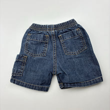 Load image into Gallery viewer, Boys Charlie Rocket, blue denim shorts, elasticated, GUC, size 6 months,  
