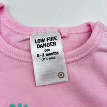 Load image into Gallery viewer, Girls Target, pink organic cotton bodysuit / romper, EUC, size 000,  