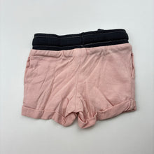 Load image into Gallery viewer, Girls Baby Berry, pink lightweight soft cotton shorts, EUC, size 0000,  