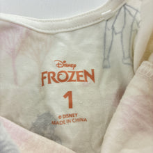 Load image into Gallery viewer, Girls Disney, Frozen cotton lined tulle party dress, GUC, size 1, L: 43cm